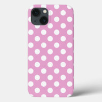 Pois blancs sur Coque rose pâle - Mate iPhone cas