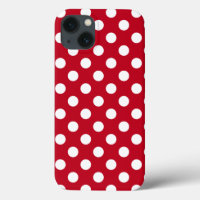 Pois blancs sur Coque rouge-coque iphone