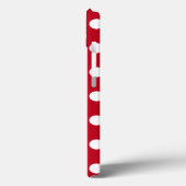 Pois blancs sur Coque rouge-coque iphone (Verso / Gauche)