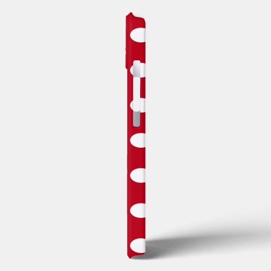 Pois blancs sur Coque rouge-coque iphone (Verso / Gauche)