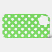 Pois blancs sur Coque vert pomme-Mate iPhone c (Verso (horizontal))