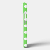 Pois blancs sur Coque vert pomme-Mate iPhone c (Verso / Gauche)