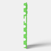 Pois blancs sur Coque vert pomme-Mate iPhone c (Verso / Droite)