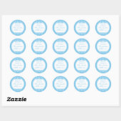 Pois blancs sur Étiquette bleu canning (Feuille)