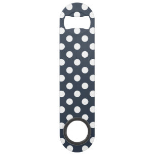 Pois blancs sur gris bleu