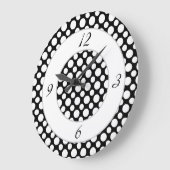 Pois blancs sur le nombre de scripts noirs horloge (Angle)