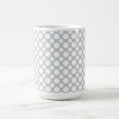 Pois blancs sur Mug de café gris (Centre)