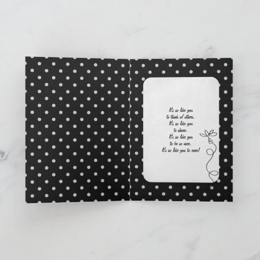 pois blancs sur noir merci (Intérieur)