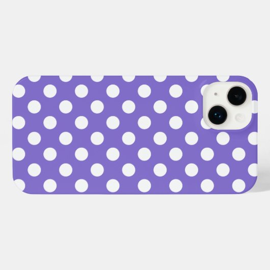 Pois blancs sur perwinkle (Verso Horizontal)