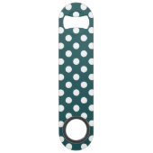 Pois blancs sur turquoise (Dos)