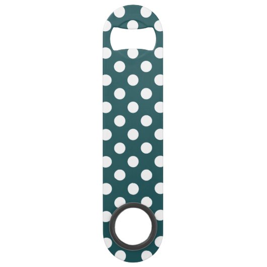Pois blancs sur turquoise (Devant)