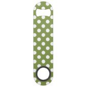 Pois blancs sur vert olive (Dos)