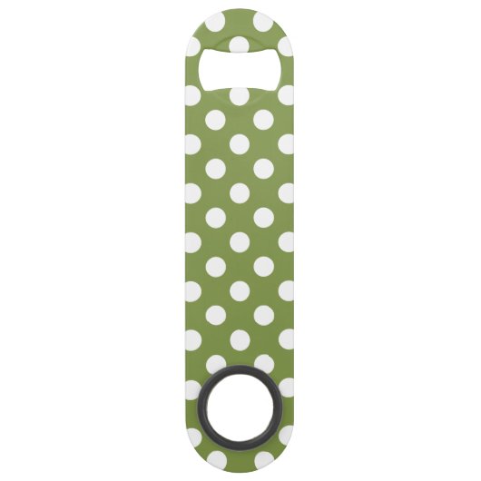 Pois blancs sur vert olive (Devant)