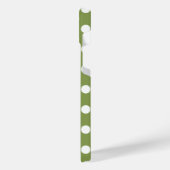 Pois blancs sur vert olive (Côté gauche)