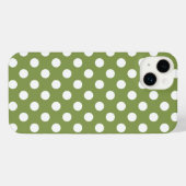 Pois blancs sur vert olive (Verso Horizontal)