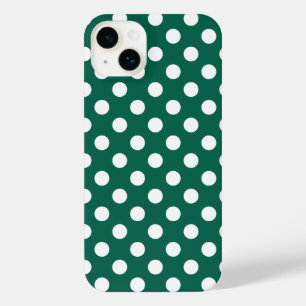Pois blancs sur vert sauge