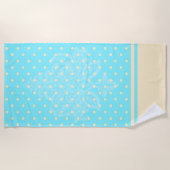 Pois bleu et serviette de plage jaune (Devant)