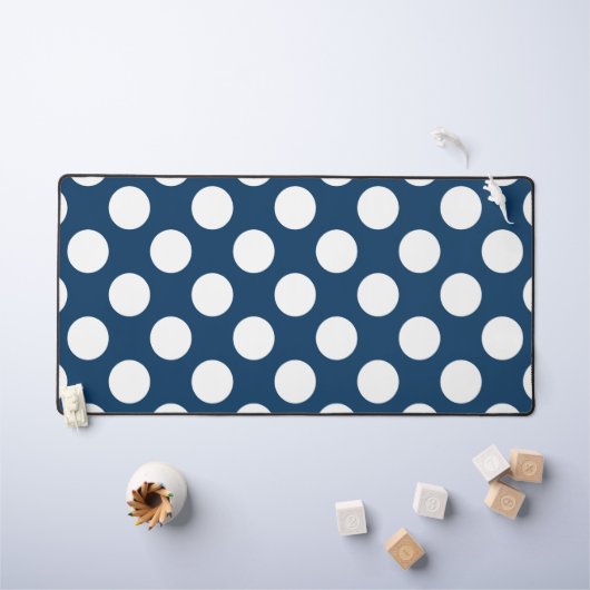 Pois Bleus de la Marine, Motif à points Polka, poi (Tableau pour enfants)