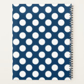 Pois Bleus de la Marine, Motif Pot Polka, Votre No (Dos)