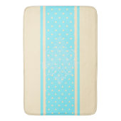 Pois bleus et tapis de bain jaune (devant Vertical)