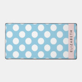 Pois Bleus, Motif Polka Dot, Votre Nom (Recto)
