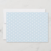 Pois Bleus Simplement Chic Faire-part de naissance (Dos)