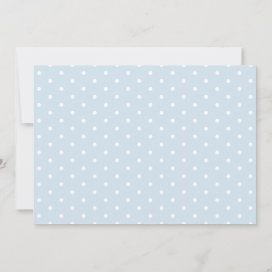 Pois Bleus Simplement Chic Faire-part de naissance (Dos)
