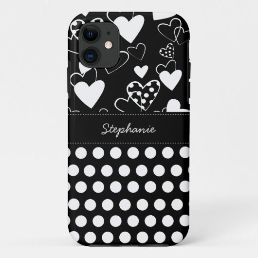 Pois branché  Heart Motif iPhone 5 Coque (Dos)