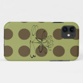 Pois Brown vert et chocolat iPhone 5 Coque (Dos (Horizontal))
