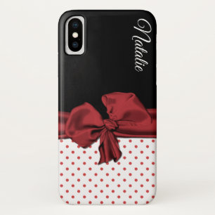 Pois chic et Bow iPhone X Coque