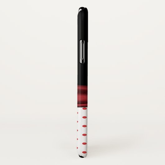 Pois chic et Bow iPhone X Coque (Dos/Droite)