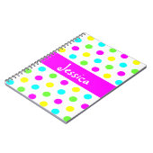 Pois coloré drôle - carnet nommé Girly (Côté gauche)