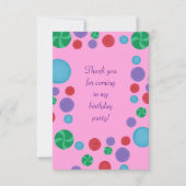 Pois coloré merci cartes (Devant)