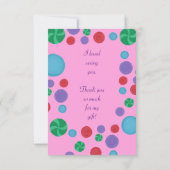 Pois coloré merci cartes (Dos)