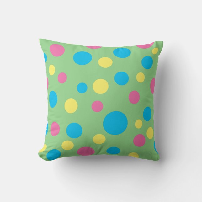 Pois coloré motif lancer oreiller (Recto)