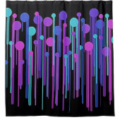 Pois colorés et gouttes Douche rideau (Devant)