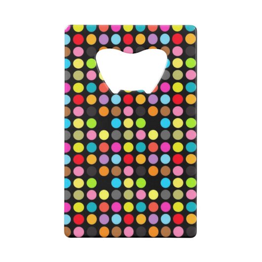 Pois colorés sur noir (Devant)