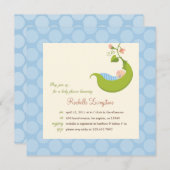 Pois dans un Baby shower de Pod Boy Invitation (Devant / Derrière)