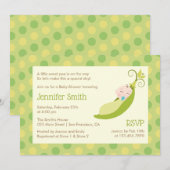 Pois dans un Baby shower de pois Invitation - Neut (Devant / Derrière)