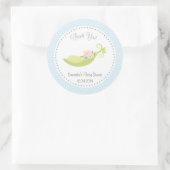 Pois dans un Baby shower de pois Sticker Bleu (Sac)