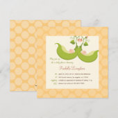 Pois dans un Baby shower Jumeaux Pod Invitation (Devant / Derrière)