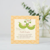 Pois dans un Baby shower Jumeaux Pod Invitation (Debout devant)