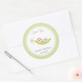 Pois Dans Un Baby shower Pod Sticker Jumeaux (Enveloppe)
