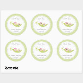 Pois Dans Un Baby shower Pod Sticker Jumeaux (Feuille)