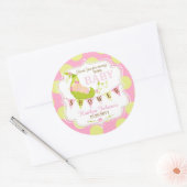 Pois dans un bébé pod fille Merci Étiquette (Enveloppe)