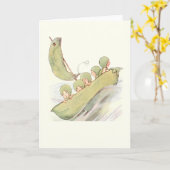 Pois dans un Carte pour notes vide de pois (Fleur jaune)