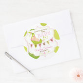 Pois dans un étiquette de Merci de bébé de cosse (Enveloppe)