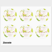 Pois dans un étiquette de Merci de bébé de cosse (Feuille)