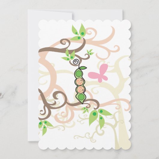 Pois dans un invitation de douche de bébé de (Dos)