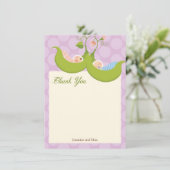 Pois dans un Merci de baby shower de fille de (Debout devant)